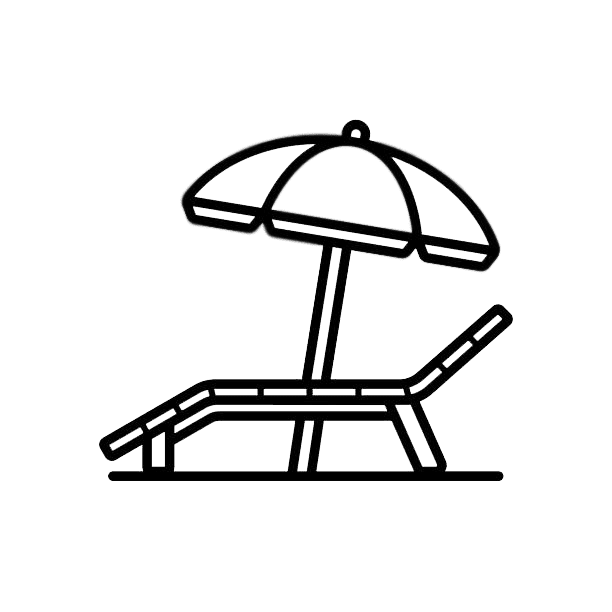 Swimming Pool Chair and Umbrella